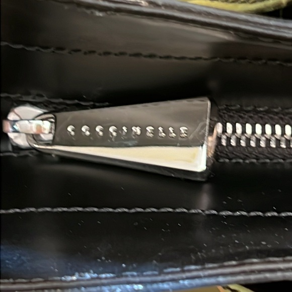 COCCINELLE Top Handle Italian Design Leather 2 Tone Hand Bag/Shoulder/Crossbody - Picture 7 of 12